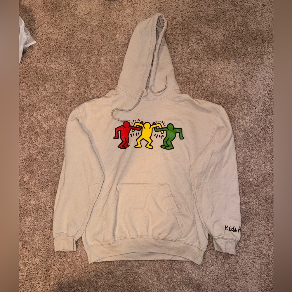 MENS KEITH HARING® BEIGE JOY HOODIE